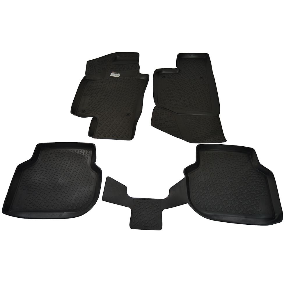 Set covorase AutoLux, presuri tip tavita, cauciuc, pentru Volkswagen Jetta 2010-, negru, 4 buc